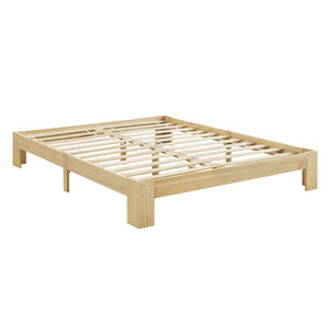 Struttura Letto in Legno di Pino 90/100/120/140/160/180 x 200 cm con Rete a Doghe Letto Singolo / Francese / Matrimoniale in Design Minimal - Vari Colori