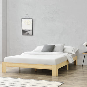 Struttura Letto in Legno di Pino 90/100/120/140/160/180 x 200 cm con Rete a Doghe Letto Singolo / Francese / Matrimoniale in Design Minimal - Vari Colori