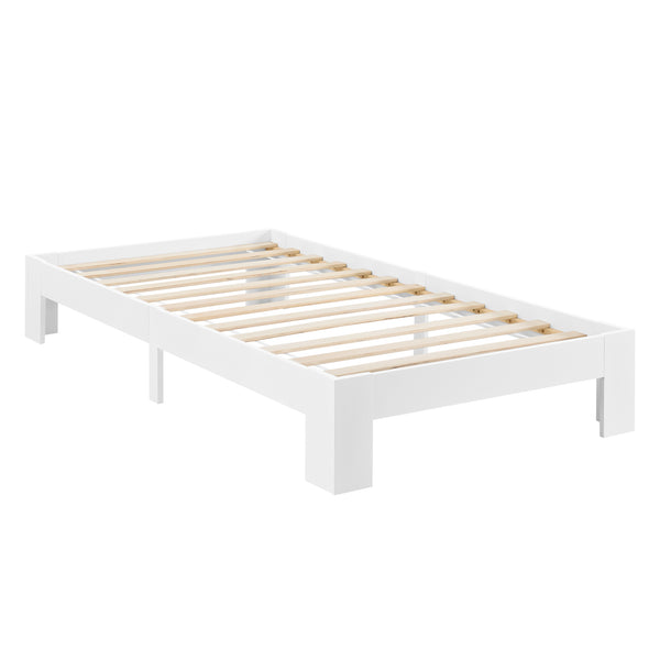 Struttura Letto in Legno di Pino 90/100/120/140/160/180 x 200 cm con Rete a Doghe Letto Singolo / Francese / Matrimoniale in Design Minimal - Vari Colori