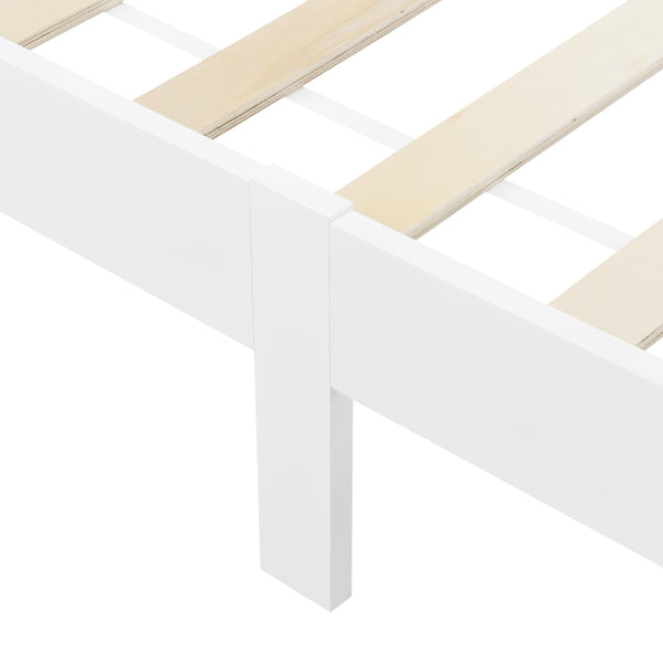 Struttura Letto in Legno di Pino 90/100/120/140/160/180 x 200 cm con Rete a Doghe Letto Singolo / Francese / Matrimoniale in Design Minimal - Vari Colori