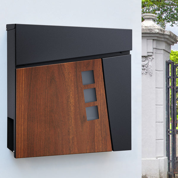 Cassetta postale Alfstedt 37x37x10,5 cm acciaio in vari colori [en.casa]