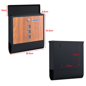 Cassetta postale Sanitz 34x31x10cm acciaio in vari colori [en.casa]