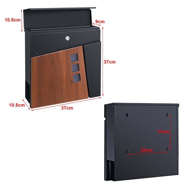 Cassetta postale Alfstedt 37x37x10,5 cm acciaio in vari colori [en.casa]