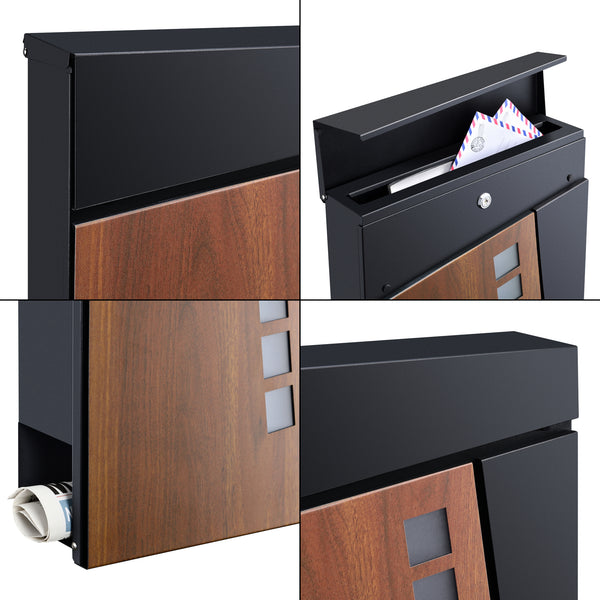 Cassetta postale Alfstedt 37x37x10,5 cm acciaio in vari colori [en.casa]