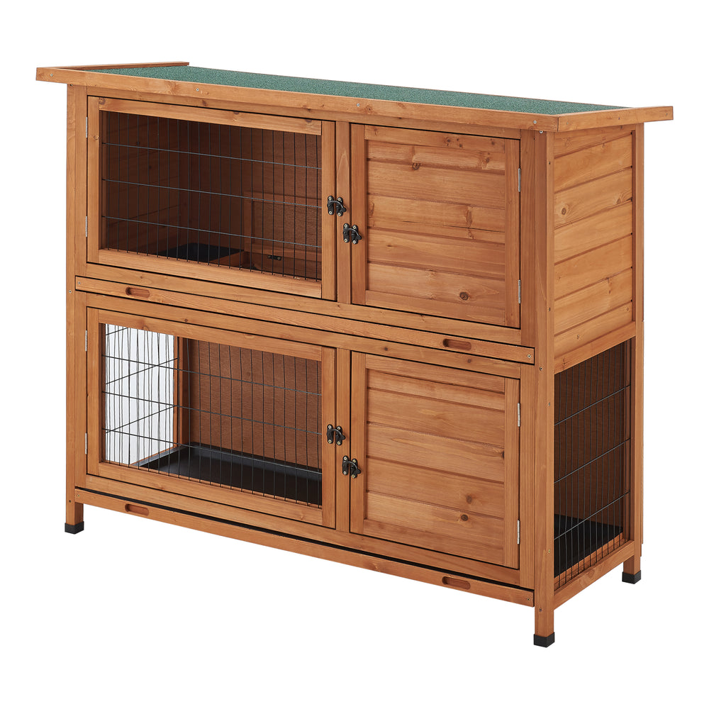 Conigliera Falkenau recinto per piccoli animali 104x122x50cm legno di abete [en.casa] - premiumXL