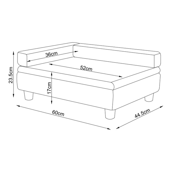 Letto per animali domestici Salkonssad 60x45x24 cm [en.casa]