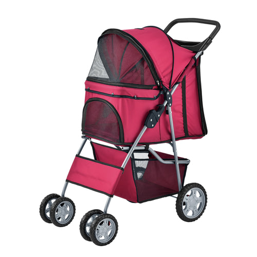 Passeggino Niceville per Cani e Gatti Fino a 15 kg Carrello Pieghevole pro.tec