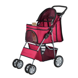 Passeggino Niceville per Cani e Gatti Fino a 15 kg Carrello Pieghevole pro.tec