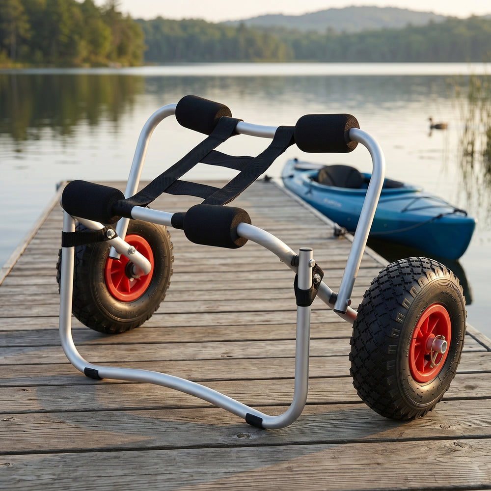 Carrello Pieghevole in Alluminio per Trasporto Kayak Canoa in.tec