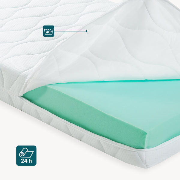 Materasso a Schiuma Fredda con Coprimaterasso Rimovibile [neu.haus]