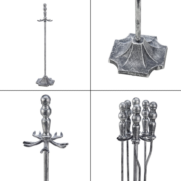 Set di Attrezzi da Caminetto 'Dovre' Kit in Metallo per Camino - Vari Colori [en.casa] 