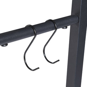 Portalegna Kasan Struttura Regolabile in Acciaio Nero [en.casa] 