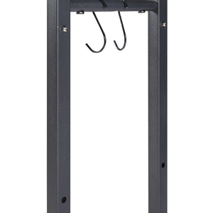 Portalegna Kasan Struttura Regolabile in Acciaio Nero [en.casa] 