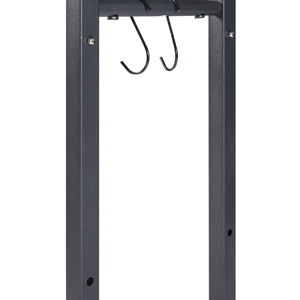 Portalegna Kasan Struttura Regolabile in Acciaio Nero [en.casa] 