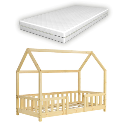 Letto per Cameretta Sisimiut a Forma di Casetta con Materasso [en.casa] [neu.haus]