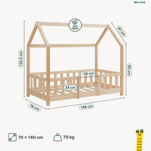 Letto per Cameretta Sisimiut a Forma di Casetta [en.casa]