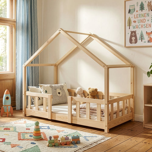 Letto per Cameretta Treviolo a Forma di Casetta in Stile Montessori [en.casa]