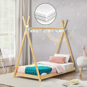 Letto per bambini Vimpeli con materasso in bambù in varie misure [en.casa] - premiumXL