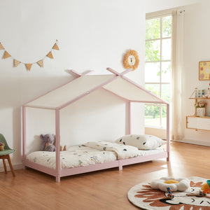 Letto a casa per bambini Brome in legno 90x200 cm con rete a doghe [en.casa]