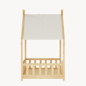 Letto a casa Rila in stile Montessori con materasso e protezione anticaduta 90x200 cm [en.casa]