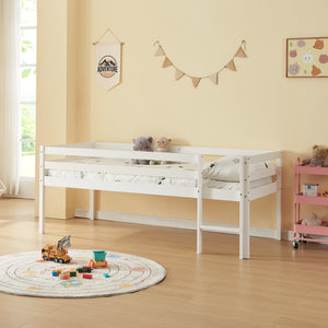 Lettino per bambini Siikalatva 90x200cm Legno di pino Bianco [en.casa]
