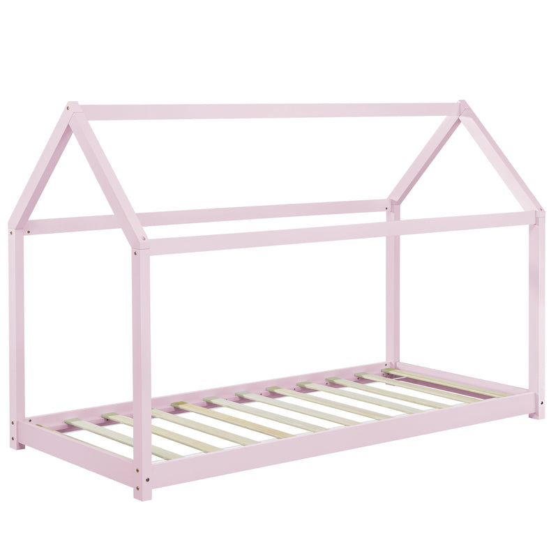 Schizzo in scala Letto per Cameretta Netstal 90 x 200 cm Forma di Casetta [en.casa]