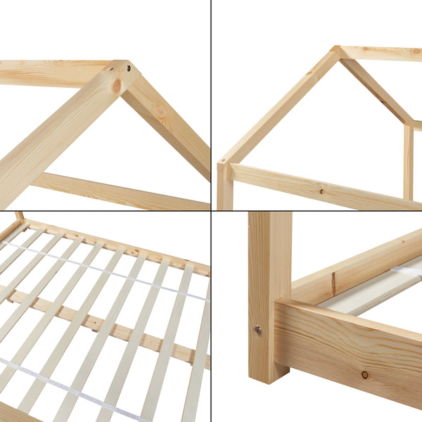 Letto per Cameretta Cerro a Forma di Casetta con Materasso - Vari Colori e Misure [en.casa] 