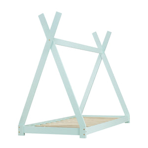 [en.casa] Letto per Bambini 90 x 200 cm con Materasso a Schiuma Fredda Design Teepee Indiano Lettino a Tenda Legno di Pino