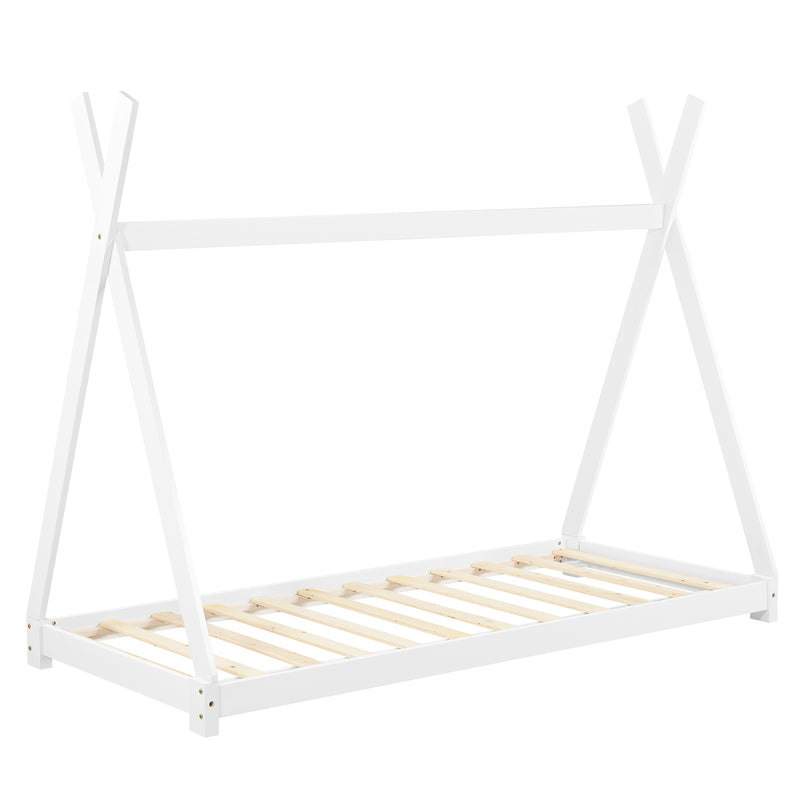 Schizzo in scala Letto per Bambini con Materasso 90 x 200 cm Tenda Indiana Tipi - vari colori [en.casa] 