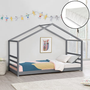 Lettino per bambini Vardø con materasso in schiuma fredda 90x200 cm in vari colori en.casa