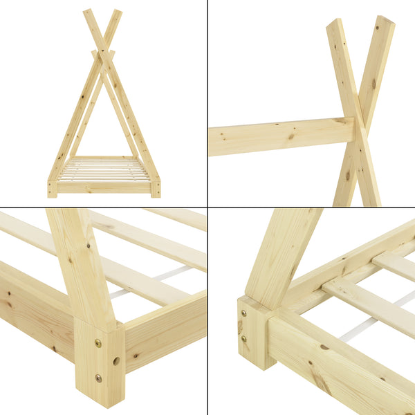 Lettino per bambini Onejda in design Tipi in varie dimensioni e colori [en.casa]