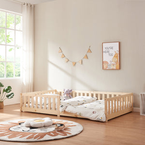 Letto Montessori per Cameretta Tanna in Legno di Pino - Vari Colori e Misure [en.casa]