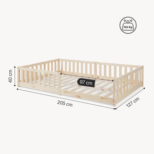 Letto Montessori per Cameretta Tanna in Legno di Pino - Vari Colori e Misure [en.casa]