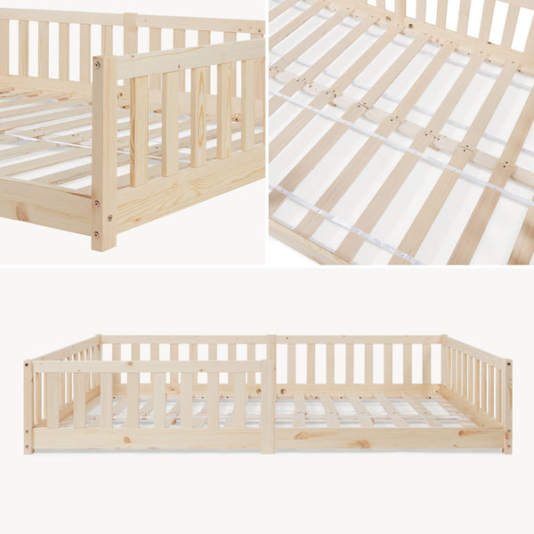 Letto Montessori per Cameretta Tanna in Legno di Pino - Vari Colori e Misure [en.casa]