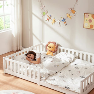 Letto Montessori per Cameretta Tanna in Legno di Pino - Vari Colori e Misure [en.casa]