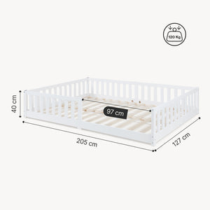 Letto Montessori per Cameretta Tanna in Legno di Pino - Vari Colori e Misure [en.casa]