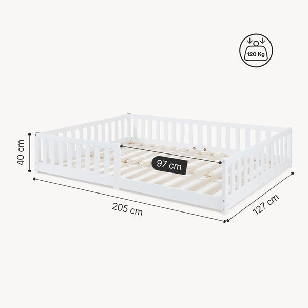 Letto Montessori per Cameretta Tanna in Legno di Pino - Vari Colori e Misure [en.casa]