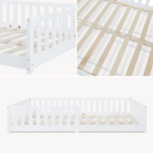 Letto Montessori per Cameretta Tanna in Legno di Pino - Vari Colori e Misure [en.casa]