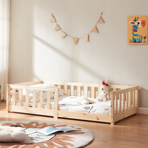 Letto Montessori per Cameretta Tanna in Legno di Pino - Vari Colori e Misure [en.casa]