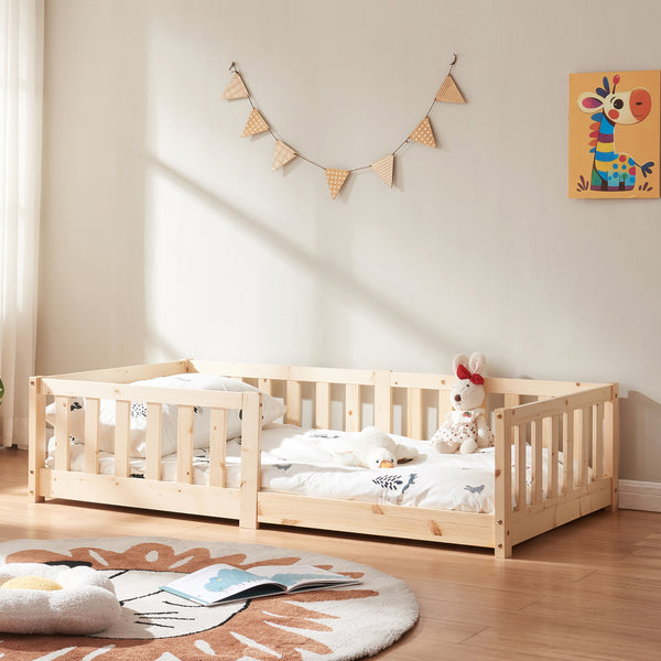 Letto Montessori per Cameretta Tanna in Legno di Pino - Vari Colori e Misure [en.casa]