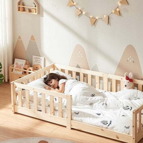 Letto Montessori per Cameretta Tanna in Legno di Pino - Vari Colori e Misure [en.casa]