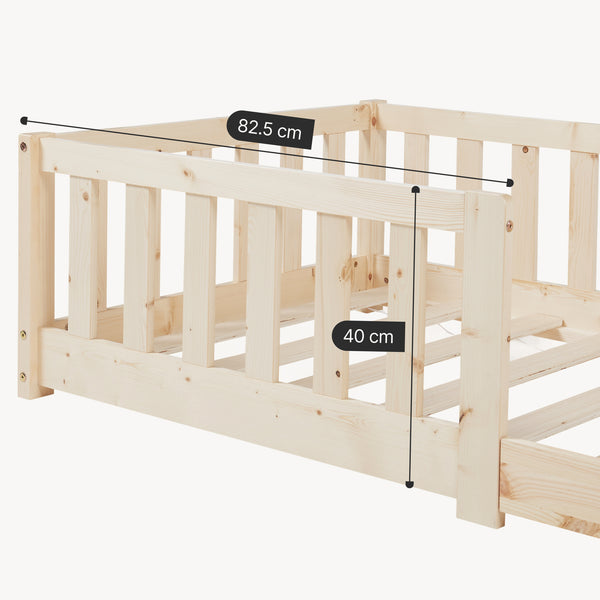 Letto Montessori per Cameretta Tanna in Legno di Pino - Vari Colori e Misure [en.casa]