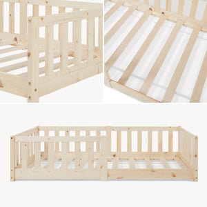 Letto Montessori per Cameretta Tanna in Legno di Pino - Vari Colori e Misure [en.casa]