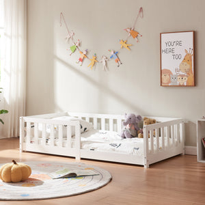 Letto Montessori per Cameretta Tanna in Legno di Pino - Vari Colori e Misure [en.casa]