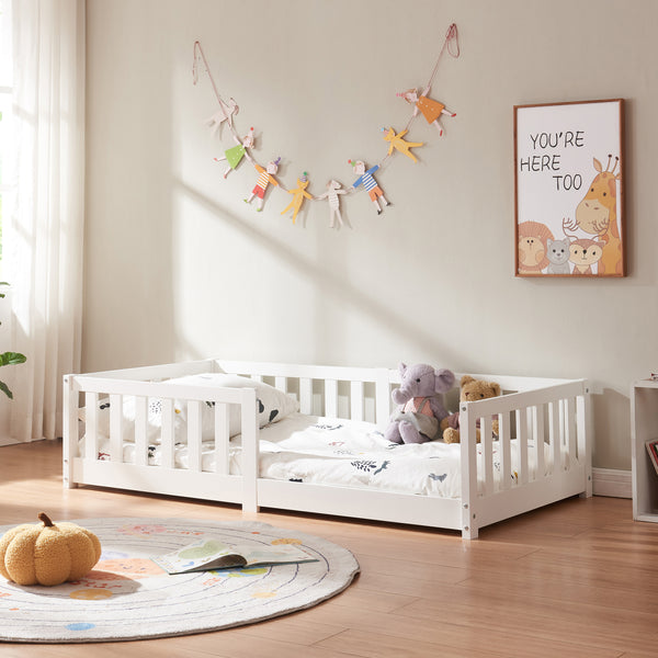 Letto Montessori per Cameretta Tanna in Legno di Pino - Vari Colori e Misure [en.casa]