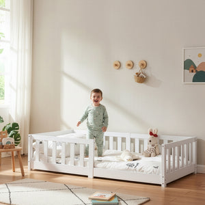 Letto Montessori per Cameretta Tanna in Legno di Pino - Vari Colori e Misure [en.casa]