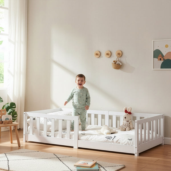 Letto Montessori per Cameretta Tanna in Legno di Pino - Vari Colori e Misure [en.casa]