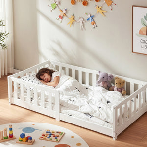 Letto Montessori per Cameretta Tanna in Legno di Pino - Vari Colori e Misure [en.casa]