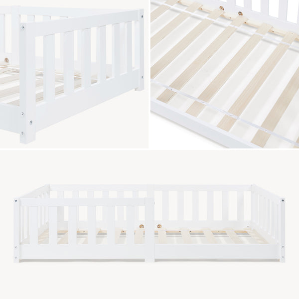 Letto Montessori per Cameretta Tanna in Legno di Pino - Vari Colori e Misure [en.casa]