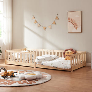 Letto Montessori per Cameretta Tanna in Legno di Pino - Vari Colori e Misure [en.casa]
